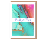 Penblwydd Hapus (teal & red)