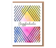 Llongyfarchiadau (diamond stripes)