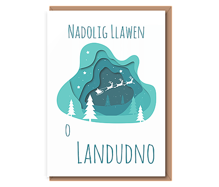 NADOLIG LLAWEN O ... (Teal design)