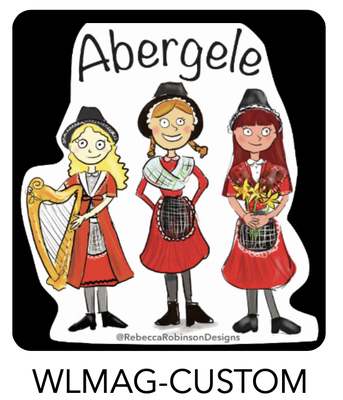 Custom Welsh lady magnet – select the word of your choice