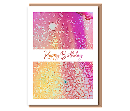 Happy Birthday (hot pink & yellow)