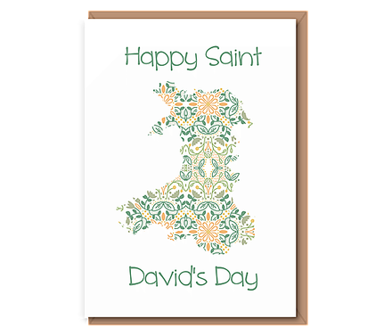 Happy Saint David's Day. (Wales map)
