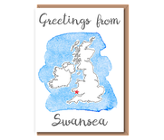 UK Map – Greetings from ... your location