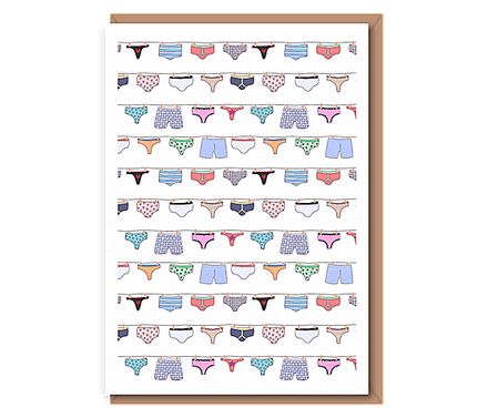 “Undies On The Line” – A6 Card