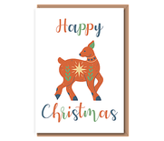 Happy Christmas – scandi deer (orange)