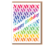 Geometric – rainbow – Happy Birthday