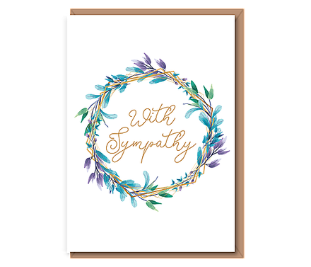 With Sympathy – fluffy wreath