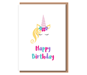 Happy Birthday – Unicorn face