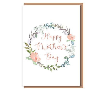 Happy Mother's Day (peachy wreath)