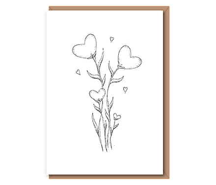 “Blooming Love Quad” 4 Hearts Flowers