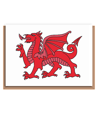 Welsh Dragon A6 Card (landscape)