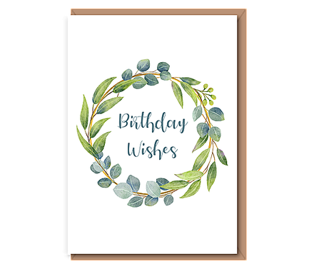 Birthday Wishes – eucalytus wreath