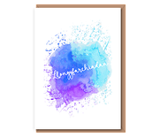 Llongyfarchiadau (blue splash)