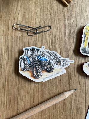65Mm wooden magnet – Tractor