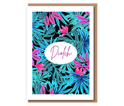 Diolch – Tropical blue & pink