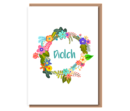 Diolch! (bright wreath)