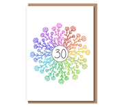 Birthday rainbow flower mandala – custom age