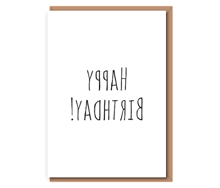 Happy Birthday (backwards)