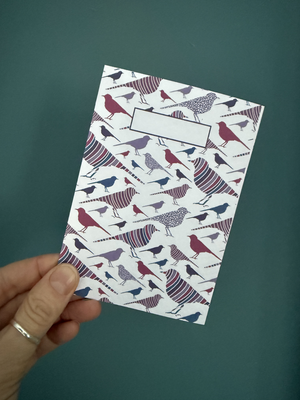 A6 Wagtail notebook (matching wrapping paper available)