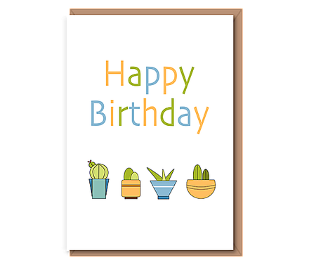 Happy Birthday (4 houseplants)