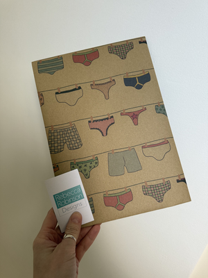 “Undies On The Line” Wrapping paper