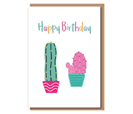 Happy Birthday (2 cacti)