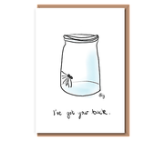 I've got your back –(spider in a jar)