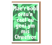 Mae’r bobl orau’n cael eu geni ym mis.....(Greens)