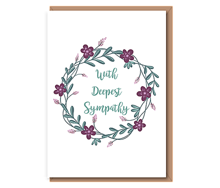 With Deepest Sympathy – purple & teal