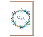 Thanks (fluffy blue wreath)