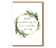 With condolences to you and the family – leaf wreath