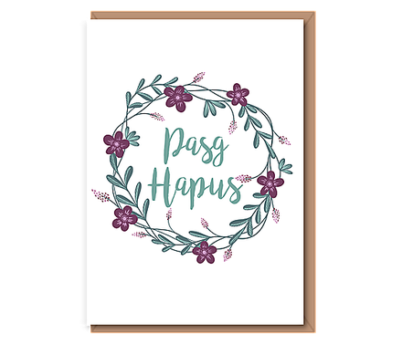 Pasg Hapus (purple teal wreath)