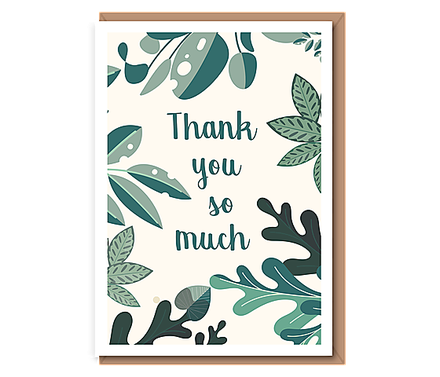 Thank you so much (leaves, white border)