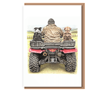 “Quad bike trio” text free