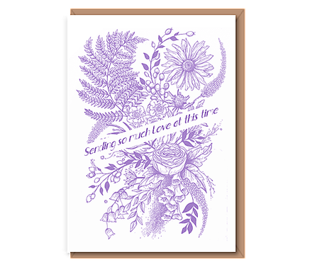 Botanica–Doodle B “Sending so much love at this time” (lilac floral)