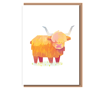 “Highland Cow” card