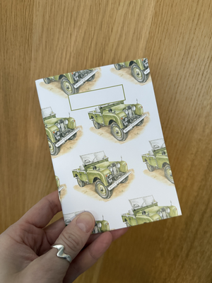 A6 notebook –– Vintage Green Land Rover