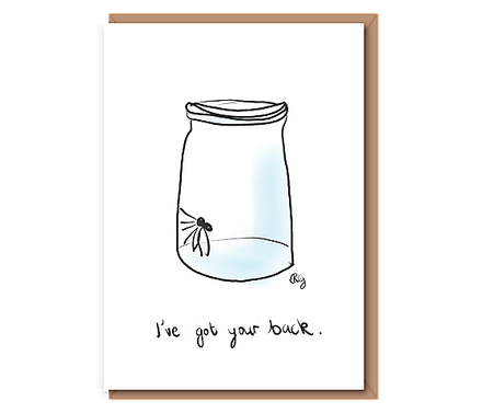 I've got your back –(spider in a jar)