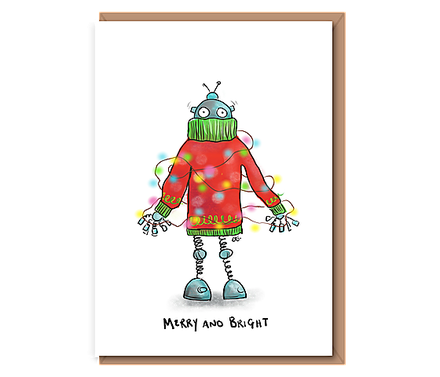“Merry and Bright” – Robot in fairy lights