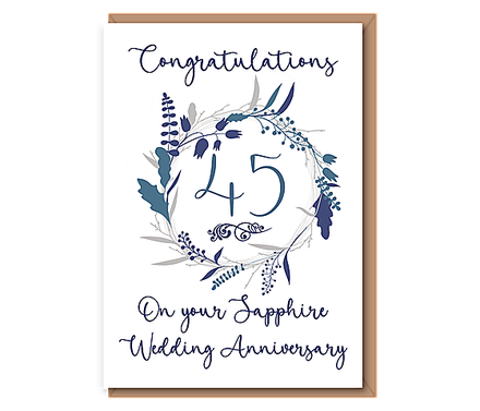 Sapphire Anniversary (45 years)