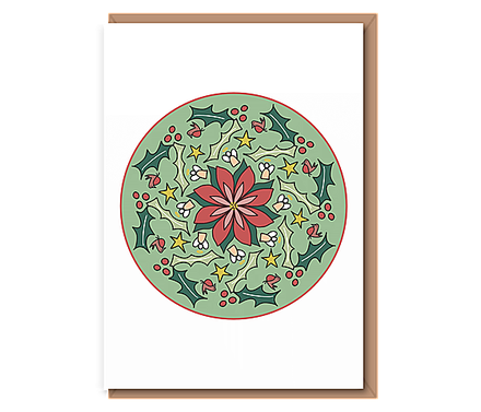 “Christmassy Mandala” (text free)