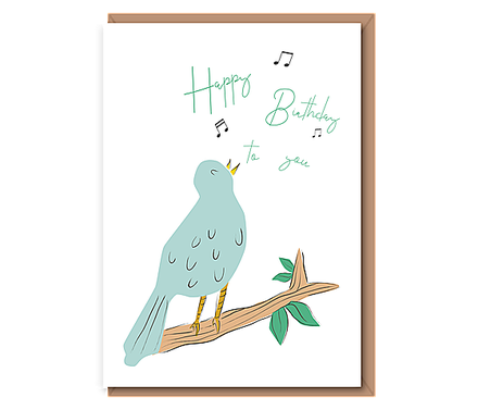Happy Birthday to you – singing bird