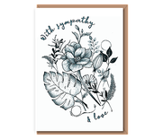 Botanica–Doodle A “With sympathy & love” (teal)