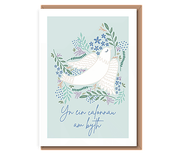 Yn ein calonnau am byth (dove on aqua)