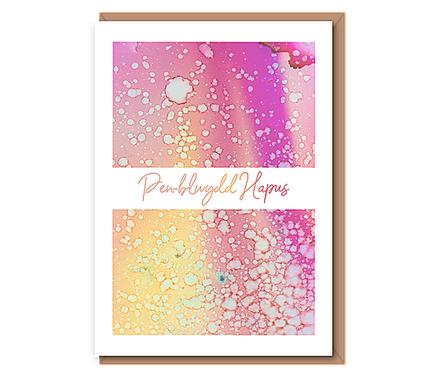 Penblwydd Hapus (hot pink & yellow)