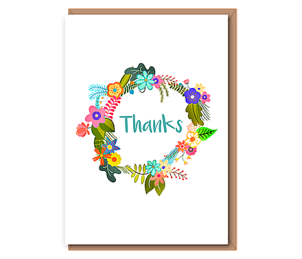 Thanks! (bright wreath)