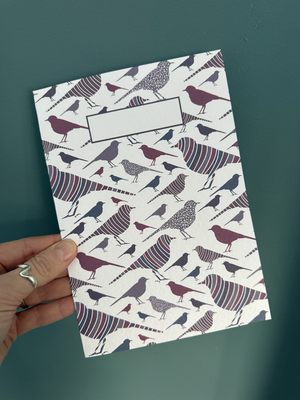 A5 Wagtail notebook (matching wrapping paper available)