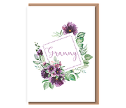 Granny – purple floral frame
