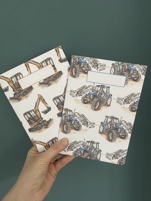 Tractor & Digger A5 notebook 2 set