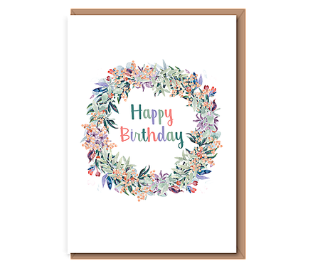 Happy Birthday (dusky wreath)